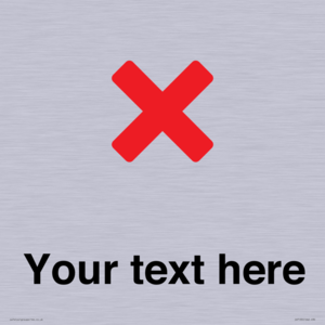 Custom plain background, red cross sign